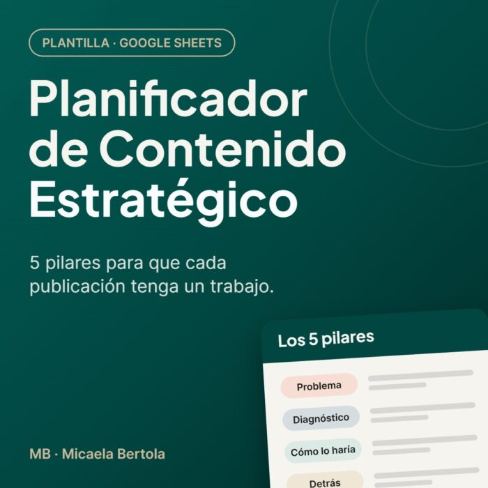 Planificador de Contenido Estratégico – plantilla de Micaela Bertola