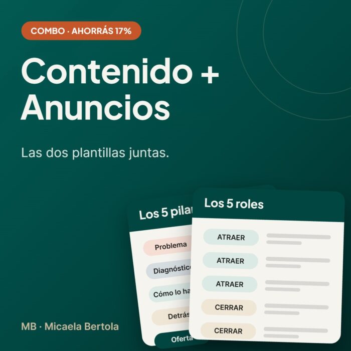 Combo Planificador de Contenido Estratégico + Kit de Anuncios por Rol